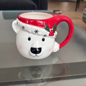 Williams Sonoma Red and White Bear Mug